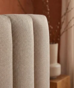 Lit Coffre Songe + Sommier Tissu Beige 140cm