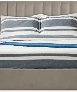Lit Coffre Songe + Sommier Velours Taupe 160cm