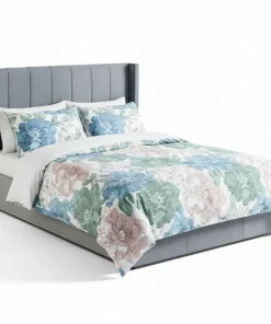 Lit double Magorial avec sommier relevable 160x200cm Velours Gris