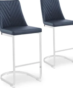 Lot de 2 chaises de bar design Mistigri Simili Noir