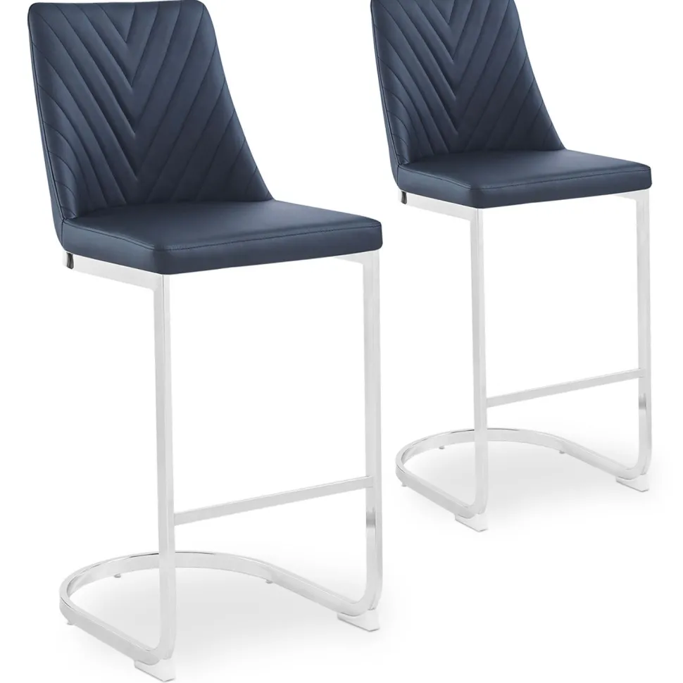 Lot de 2 chaises de bar design Mistigri Simili Noir