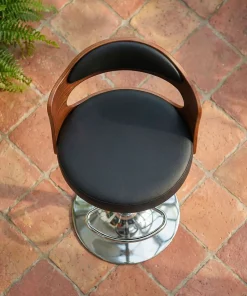 Lot de 2 chaises de bar Ruben Bois Noisette & Noir
