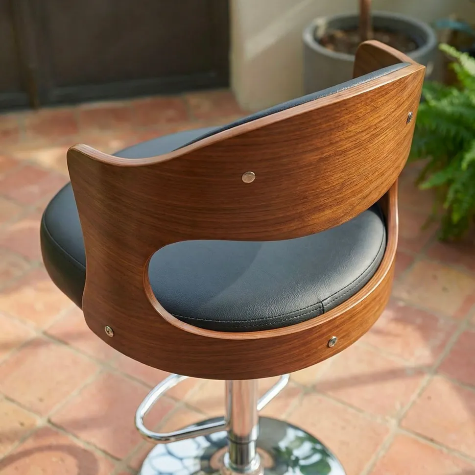Lot de 2 chaises de bar Ruben Bois Noisette & Noir