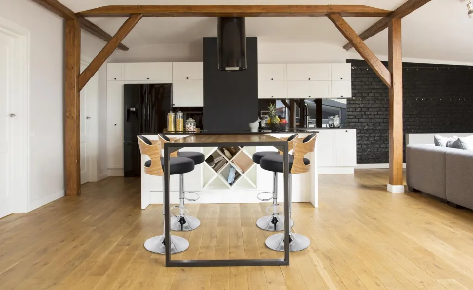 Lot de 2 chaises de bar Ruben Chêne Clair & Noir