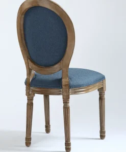Lot de 20 chaises de style médaillon Louis XVI Tissu Bleu