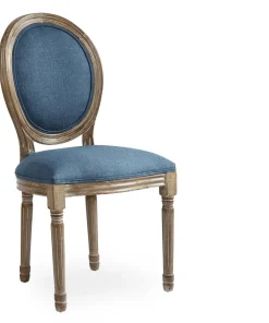Lot de 20 chaises de style médaillon Louis XVI Tissu Bleu