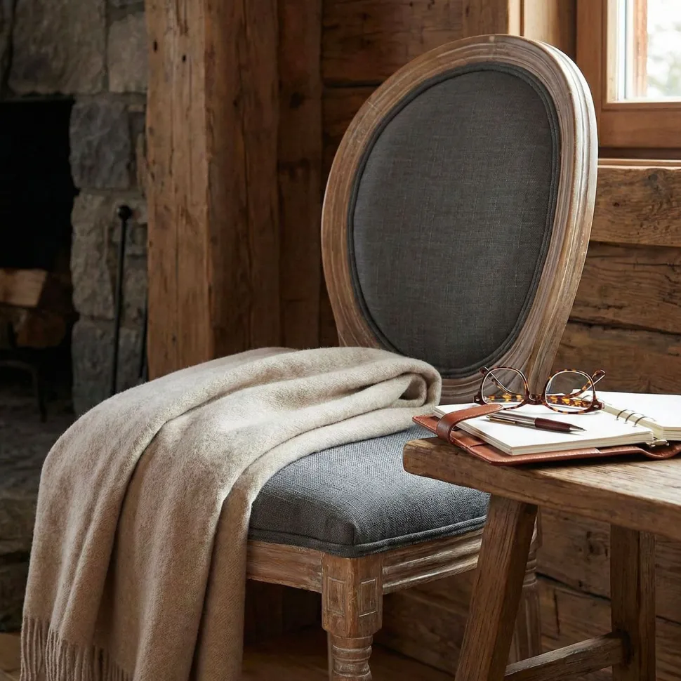 Lot de 20 chaises de style médaillon Louis XVI Tissu Gris Clair