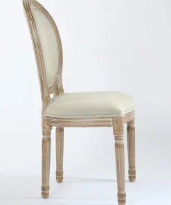 Lot de 20 chaises de style médaillon Louis XVI Tissu Beige