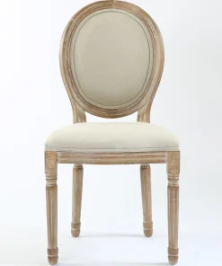 Lot de 20 chaises de style médaillon Louis XVI Tissu Beige