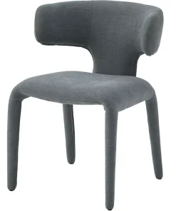 Lot de 2 chaises design dossiers arrondis Cotony Tissu Gris