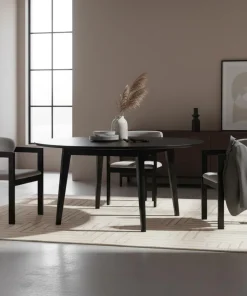 Lot de 2 chaises design Oregon Bois noir et Velours Gris