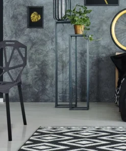 Lot de 4 chaises dossier toile d'araignée Spider Noir
