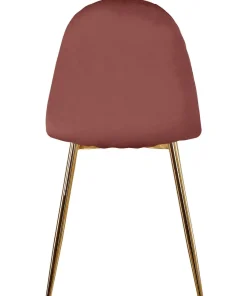 Lot de 4 chaises matelassées Norway Velours Rose