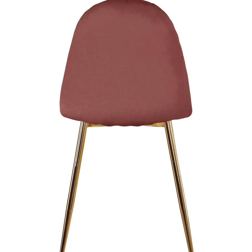 Lot de 4 chaises matelassées Norway Velours Rose