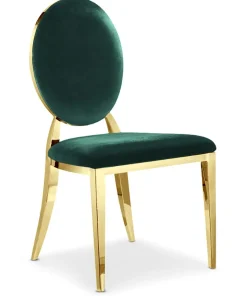Lot de 2 chaises médaillon Sofia velours Vert