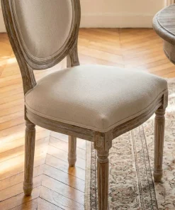 Lot de 20 chaises médaillon Louis XVI Tissu Beige