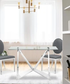 Lot de 2 chaises médaillon Sofia Simili Gris