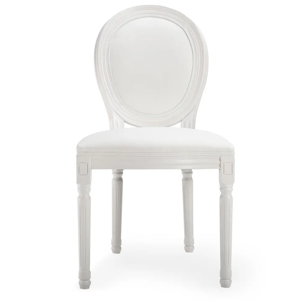 Lot de 20 chaises médaillon Louis XVI Simili (P.U) Blanc