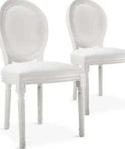 Lot de 20 chaises médaillon Louis XVI Simili (P.U) Blanc