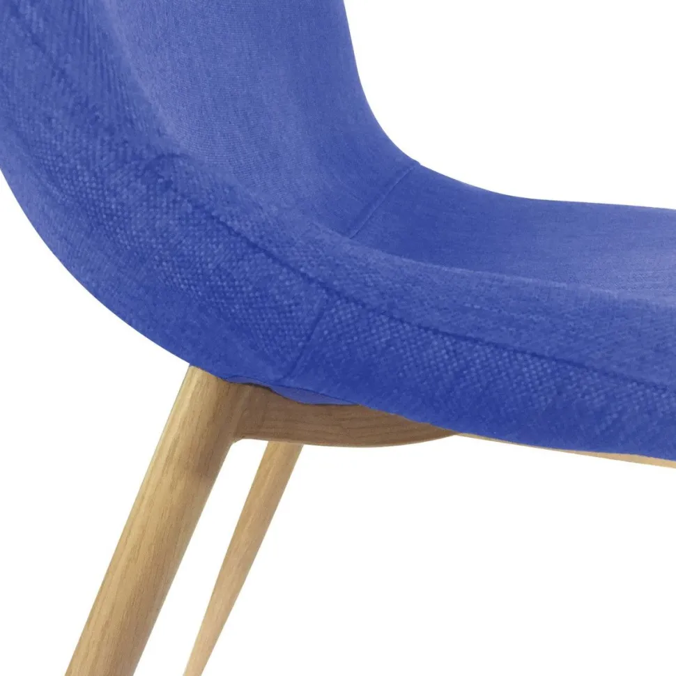 Lot de 4 chaises scandinaves Gao Tissu Bleu