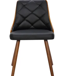 Lot de 4 chaises scandinaves Lalix Bois Noisette et Noir