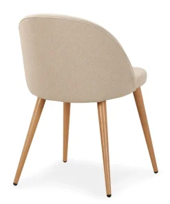 Lot de 2 chaises scandinaves Maury tissu Beige