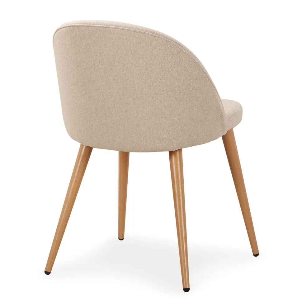 Lot de 2 chaises scandinaves Maury tissu Beige