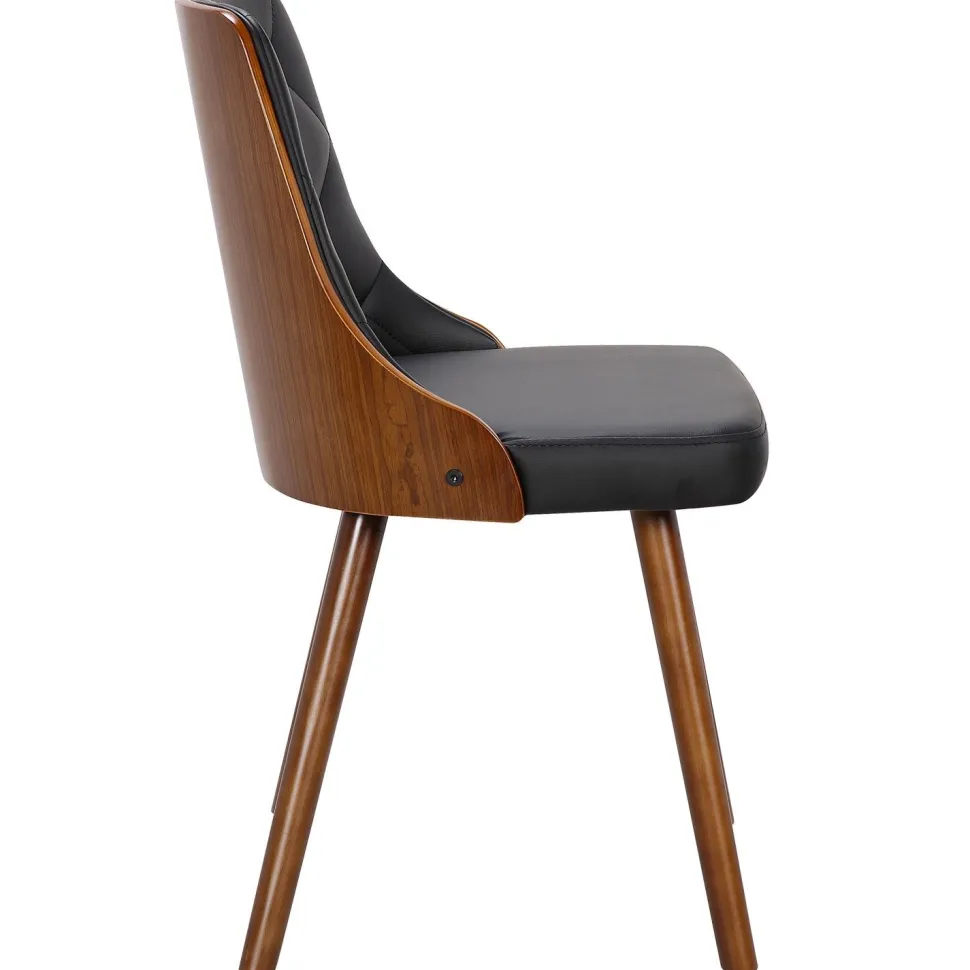 Lot de 2 chaises scandinaves Lalix Bois Noisette et Noir