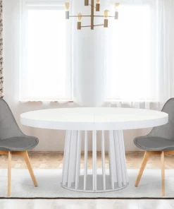 Lot de 4 chaises scandinaves Conor tissu Gris