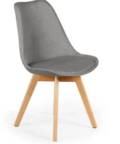 Lot de 4 chaises scandinaves Conor tissu Gris
