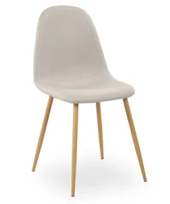 Lot de 4 chaises scandinaves Gao Tissu Beige