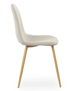 Lot de 4 chaises scandinaves Gao Tissu Beige