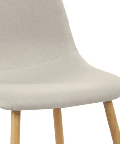 Lot de 4 chaises scandinaves Gao Tissu Beige