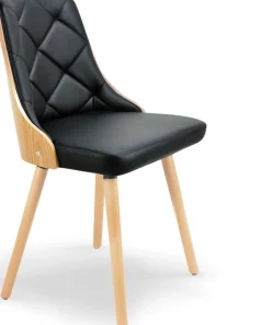 Lot de 8 chaises scandinaves Lalix Chêne Clair et Noir