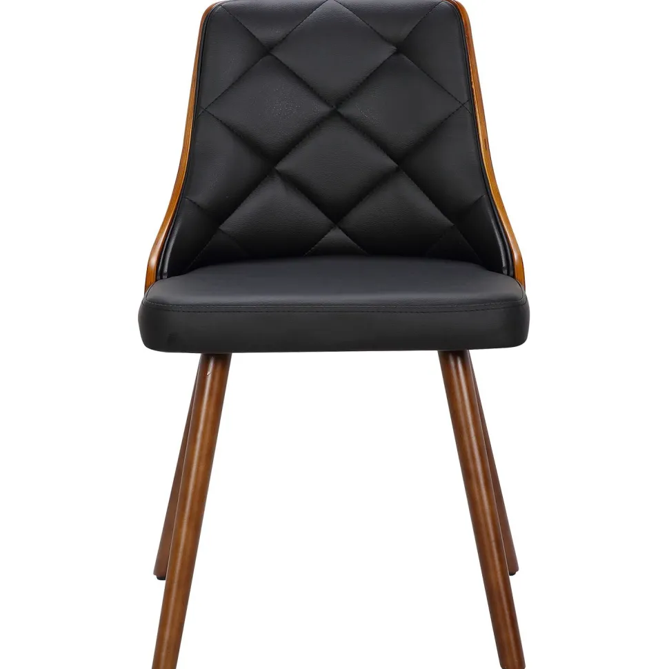 Lot de 8 chaises scandinaves Lalix Bois Noisette et Noir