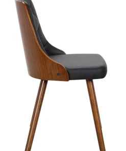 Lot de 8 chaises scandinaves Lalix Bois Noisette et Noir
