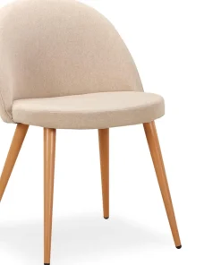 Lot de 6 chaises scandinaves Maury Tissu Beige