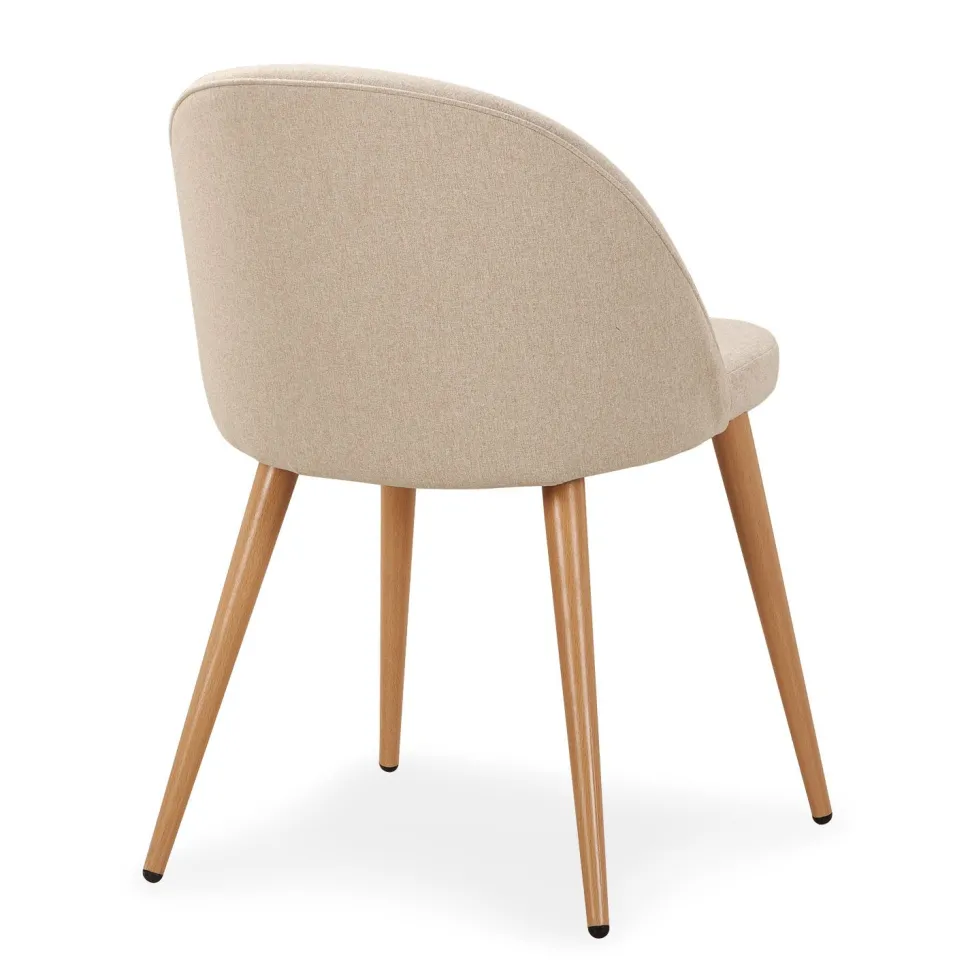 Lot de 6 chaises scandinaves Maury Tissu Beige