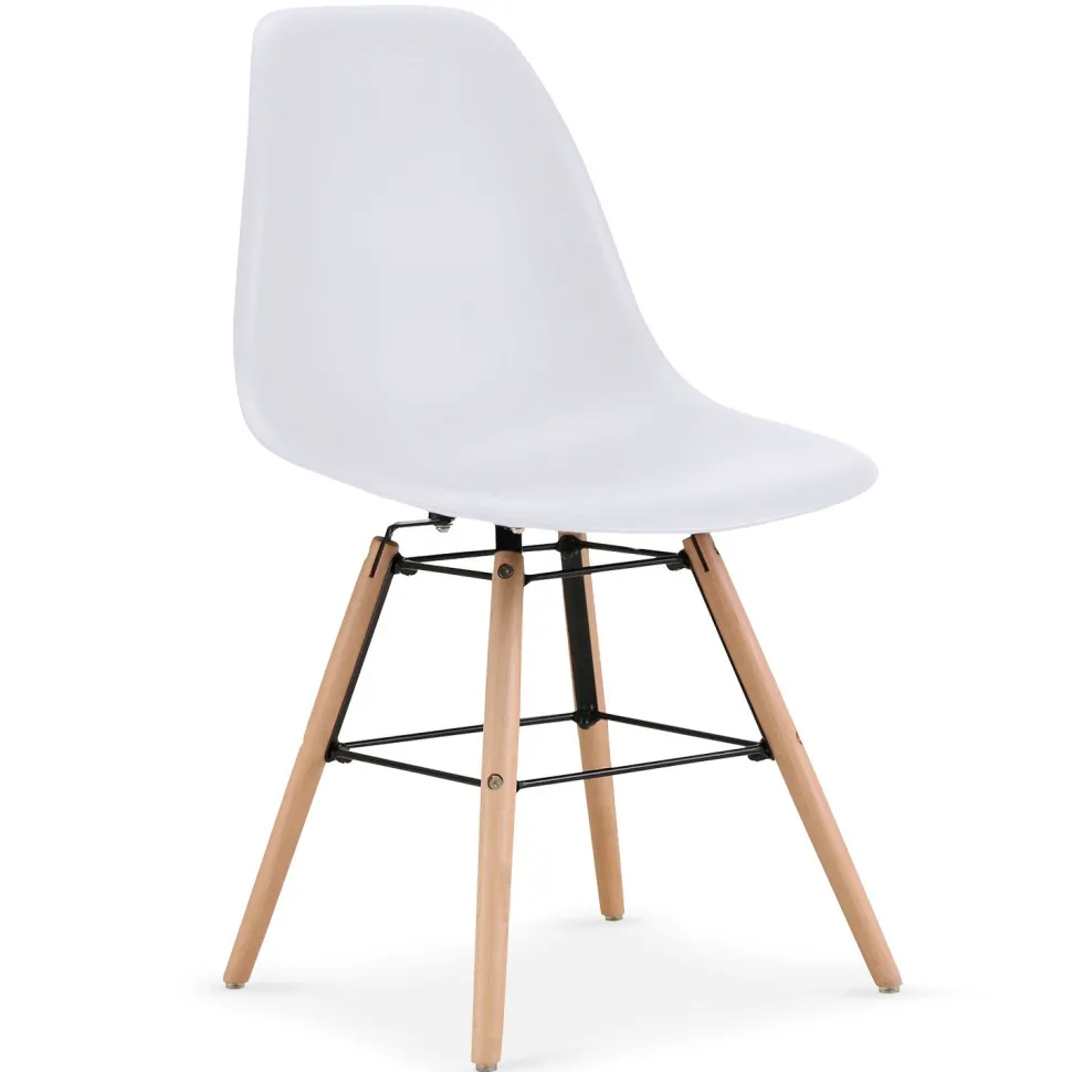 Lot de 4 chaises scandinaves Lisa Blanc