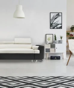 Lot de 2 chaises scandinaves Lalix Bois Noisette & Blanc