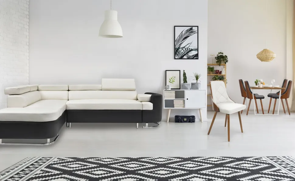 Lot de 2 chaises scandinaves Lalix Bois Noisette & Blanc