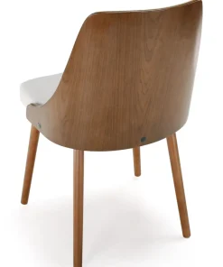 Lot de 2 chaises scandinaves Lalix Bois Noisette & Blanc