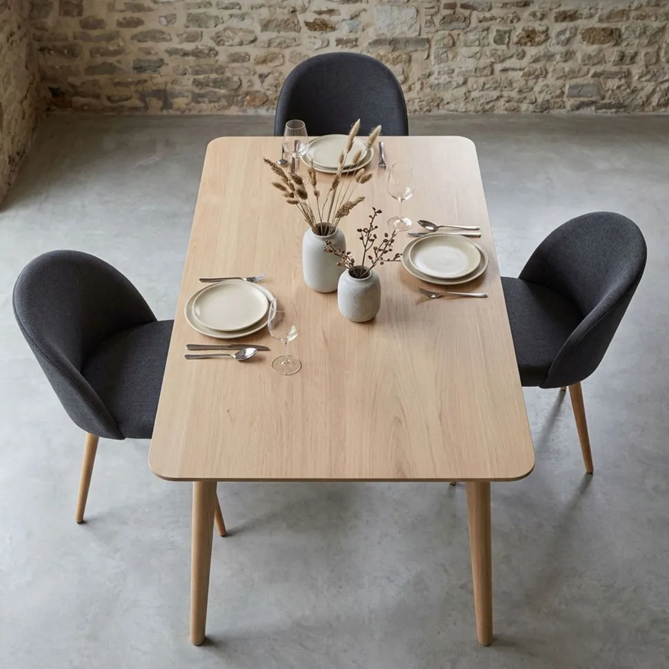 Lot de 2 chaises scandinaves Maury Gris Foncé