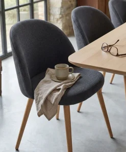 Lot de 2 chaises scandinaves Maury Gris Foncé