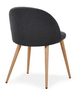 Lot de 6 chaises scandinaves Maury Tissu Gris foncé