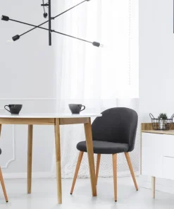 Lot de 6 chaises scandinaves Maury Tissu Gris foncé