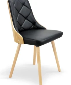 Lot de 6 chaises scandinaves Lalix Chêne Clair et Noir