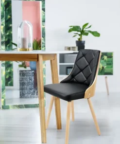 Lot de 2 chaises scandinaves Lalix Chêne Clair & Noir
