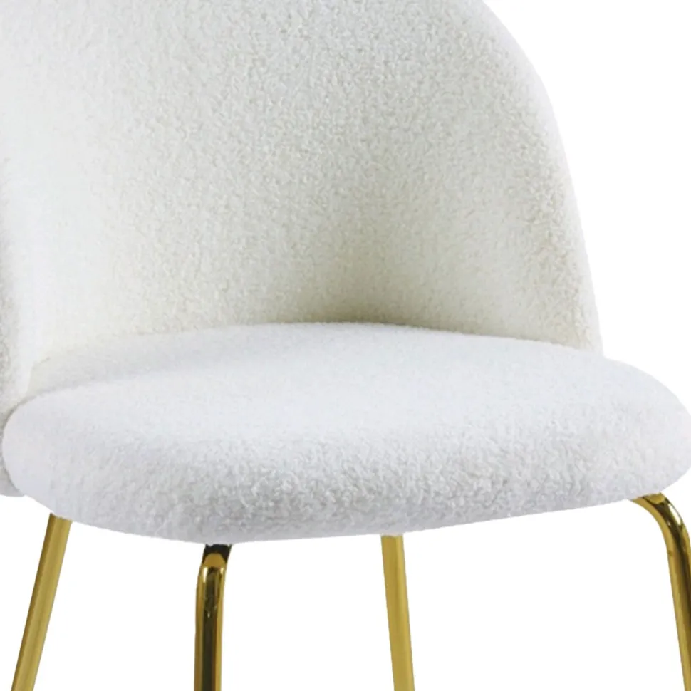 Lot de 2 chaises Spectra Tissu bouclette Crème