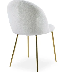 Lot de 2 chaises Spectra Tissu bouclette Crème